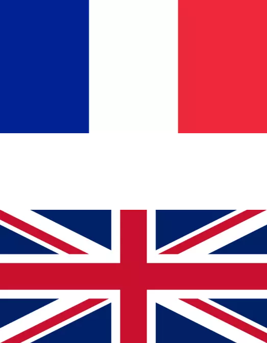 drapeau français et britanique